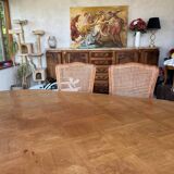 Louis xv table and chairs wood & marble