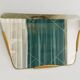 Large Trapezoidal Golden Wall Mirror With Engraved Diamond Pattern, Austria, 1950s