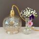 Vintage amber glass globe player