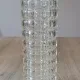 Vintage textured moulded crystal cylindrical vase - 1970s - 24 cm