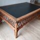Rattan wood coffee table