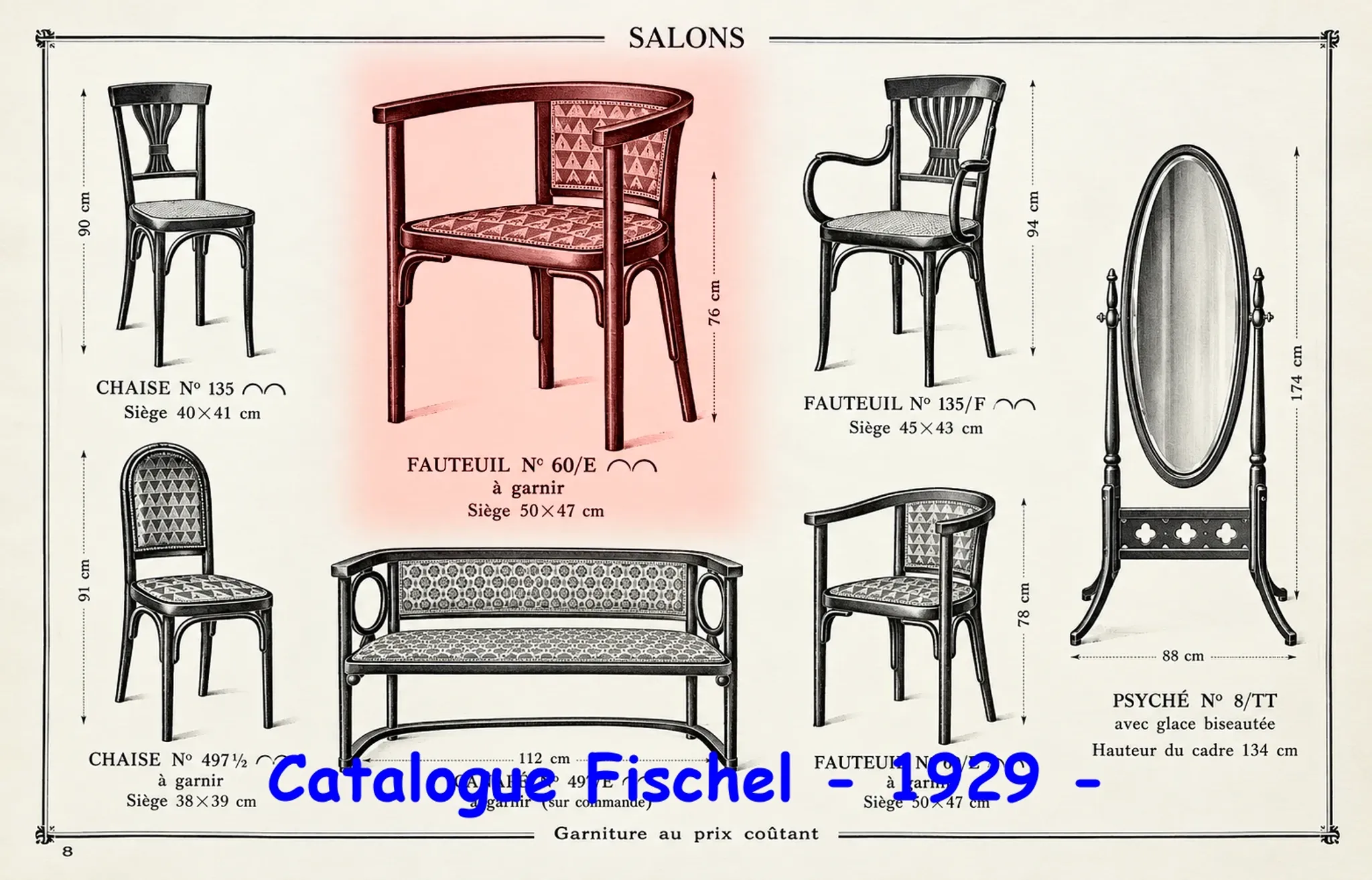 Two Fischel Art Deco armchairs upholstered in cream leather - 1925 - No Thonet