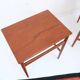 Mid-century side tables and nesting tables, in Wegner Tuck teak, Danish style.