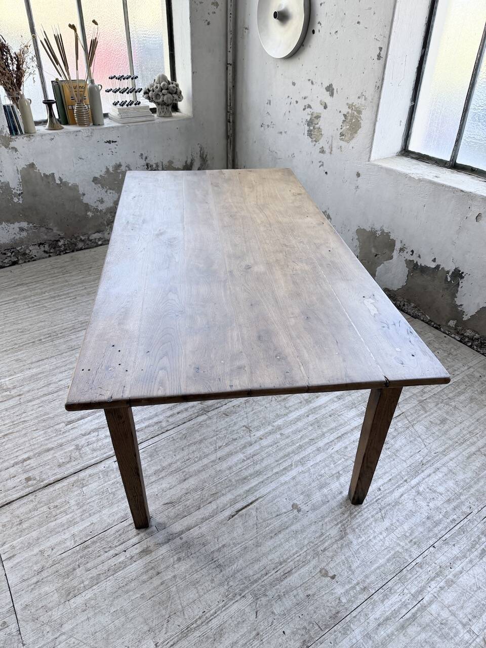 Oak farmhouse table 1950 212cm