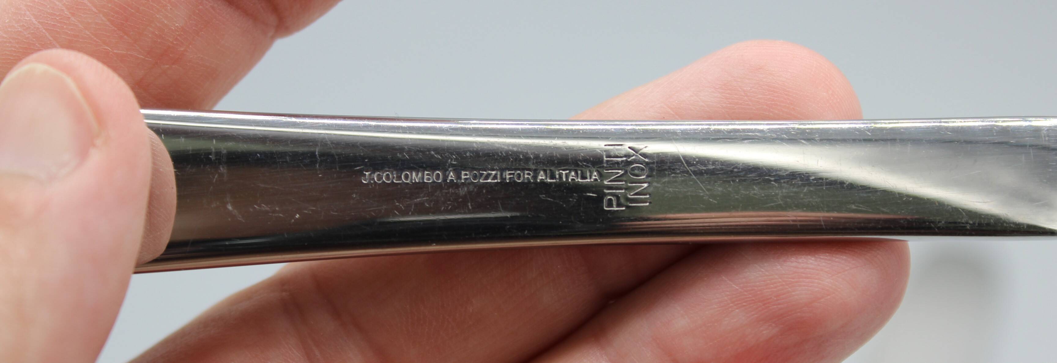 CUTLERY JOE COLOMBO AMBROGIO POZZI AIRLINE ALITALIA DESIGN NO AIR FRANCE