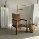 Armchair in natural wood (teak) minimalist design