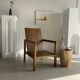 Fauteuil en bois naturel (teck) design minimaliste