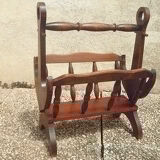 Wooden magazine rack, vintage
