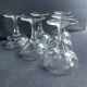 6 old champagne glasses – Blown glass