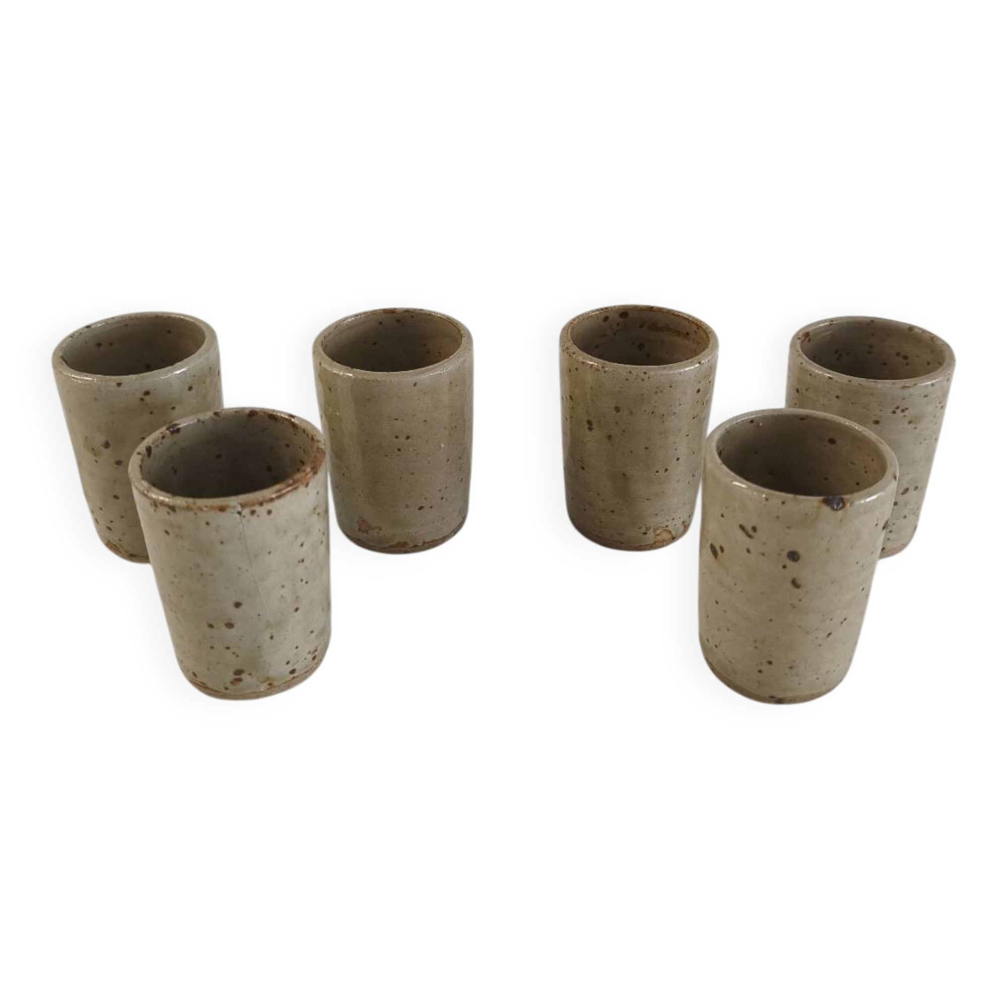 Set of 6 stoneware glasses La Borne Migeon