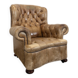 Windsor leather armchair