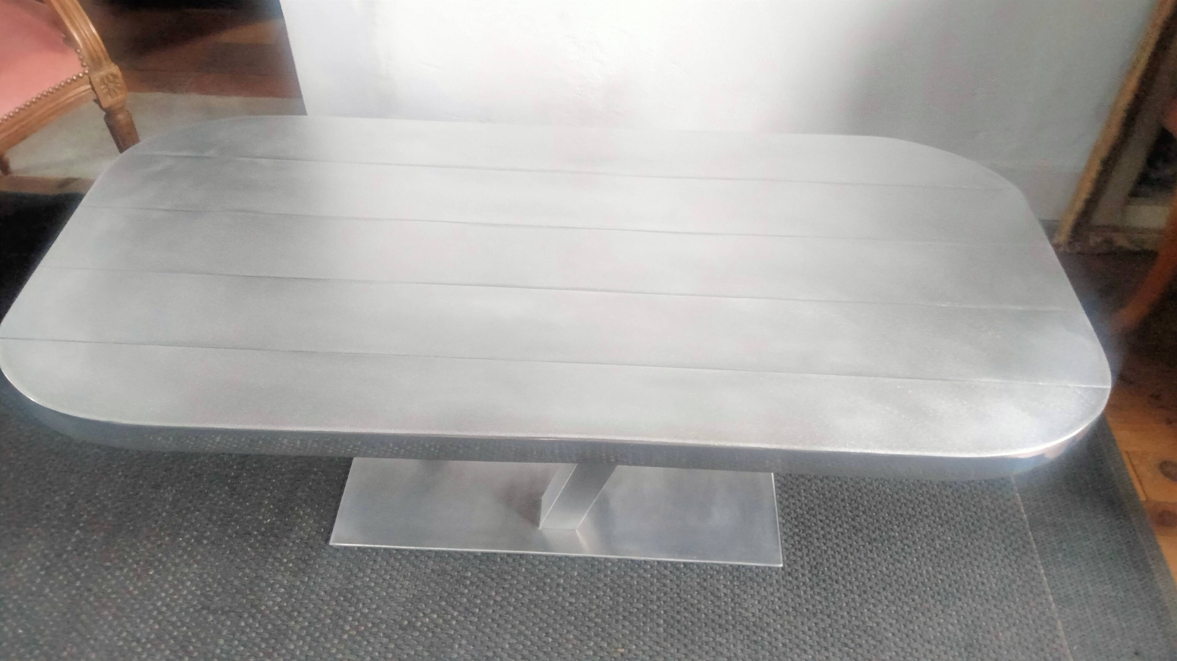 Aluminum coffee table