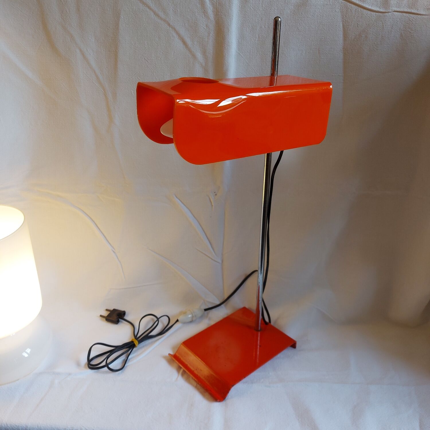 Desk lamp Josef Hurka vintage orange