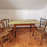 Set table and chairs bistro antique