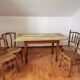 Set table and chairs bistro antique