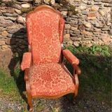 Voltaire armchair with walnut ears