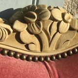 Louis XV style headboard padded velvet