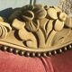 Louis XV style headboard padded velvet