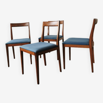 Set of 4 Lubke chairs in rosewood, 1960.
