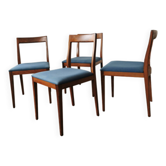 Set of 4 Lubke chairs in rosewood, 1960.