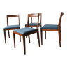 Set of 4 Lubke chairs in rosewood, 1960.
