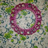 Console with marble and a mirror Louis XV pink style