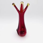 Murano Organic Vase Red Amber 28.5cm 1.1kg