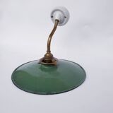 Swan neck and enamelled sheet metal wall light