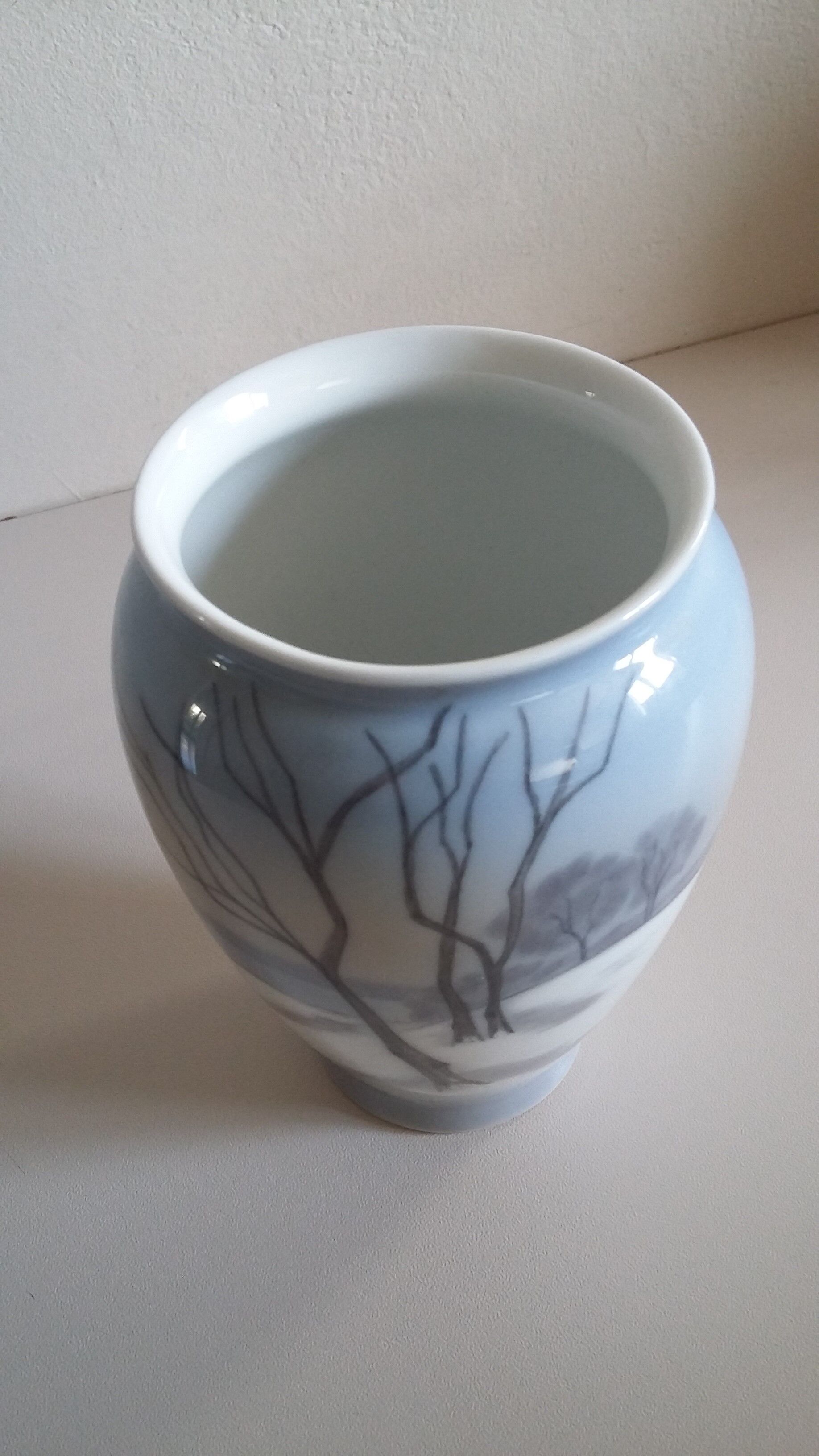 Danish porcelain vase signed B&G