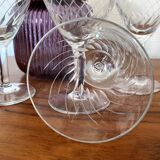 4 wine glasses in engraved glass 9 cl
