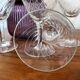 4 verres à vin en verre gravé 9 cl