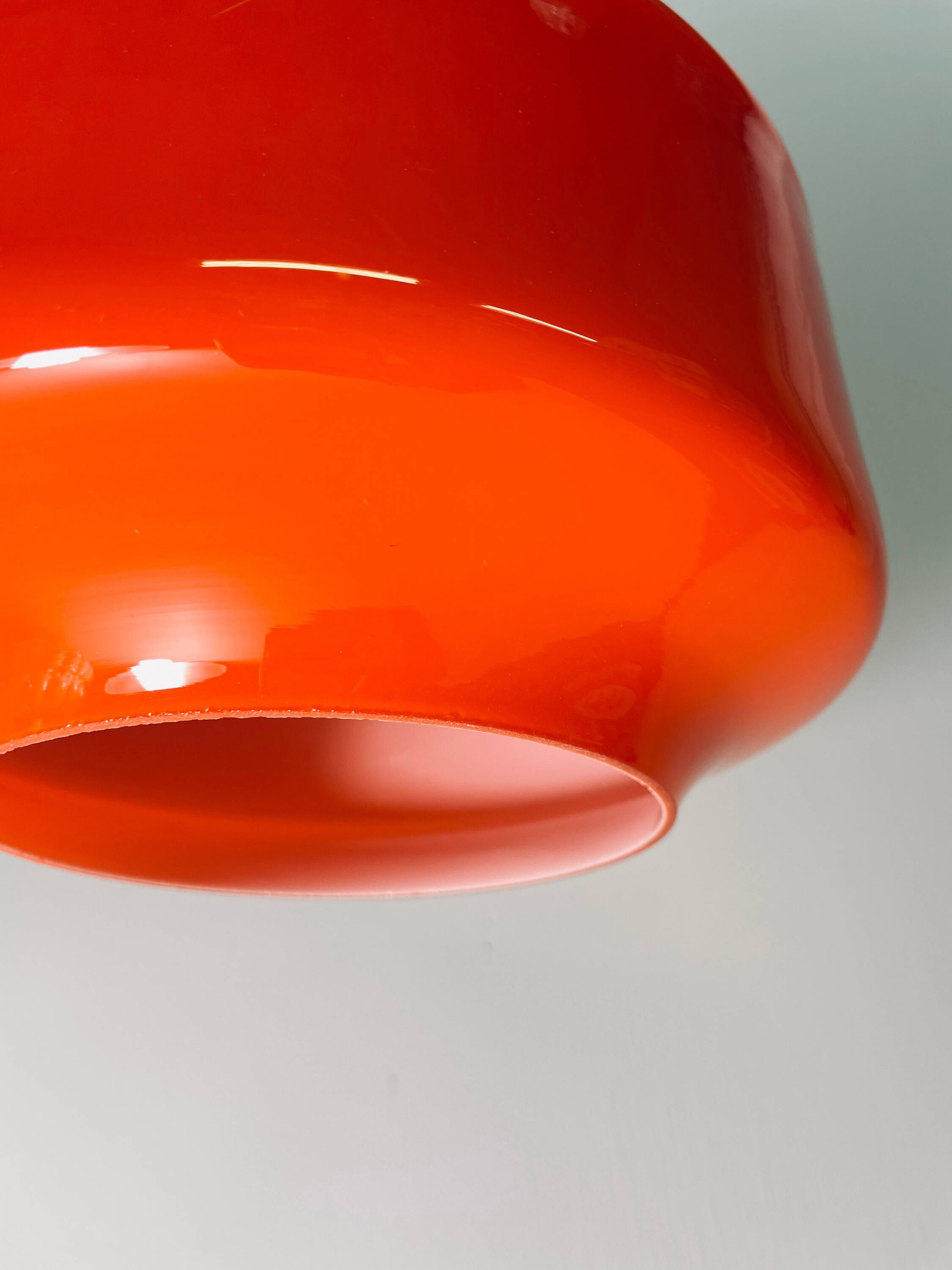 Orange glass pendant lamp Polam-Pila, 1970s.