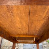 Solid oak dining farmhouse table with 1 drawer 1950 165x78x73cm