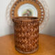 Vintage rattan pot bottle basket