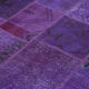 Hand-knotted turkish vintage 171 cm x 239 cm purple patchwork carpet