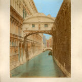 Photo albumen enhanced Ponte dei Sospiri Venice Italy circa 1880