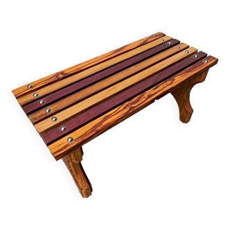 Wooden footrest stool