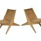 Foldable wooden garden chair from the 70s, Netherlands