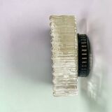 Large glass square flush mount ceiling or wall lamp