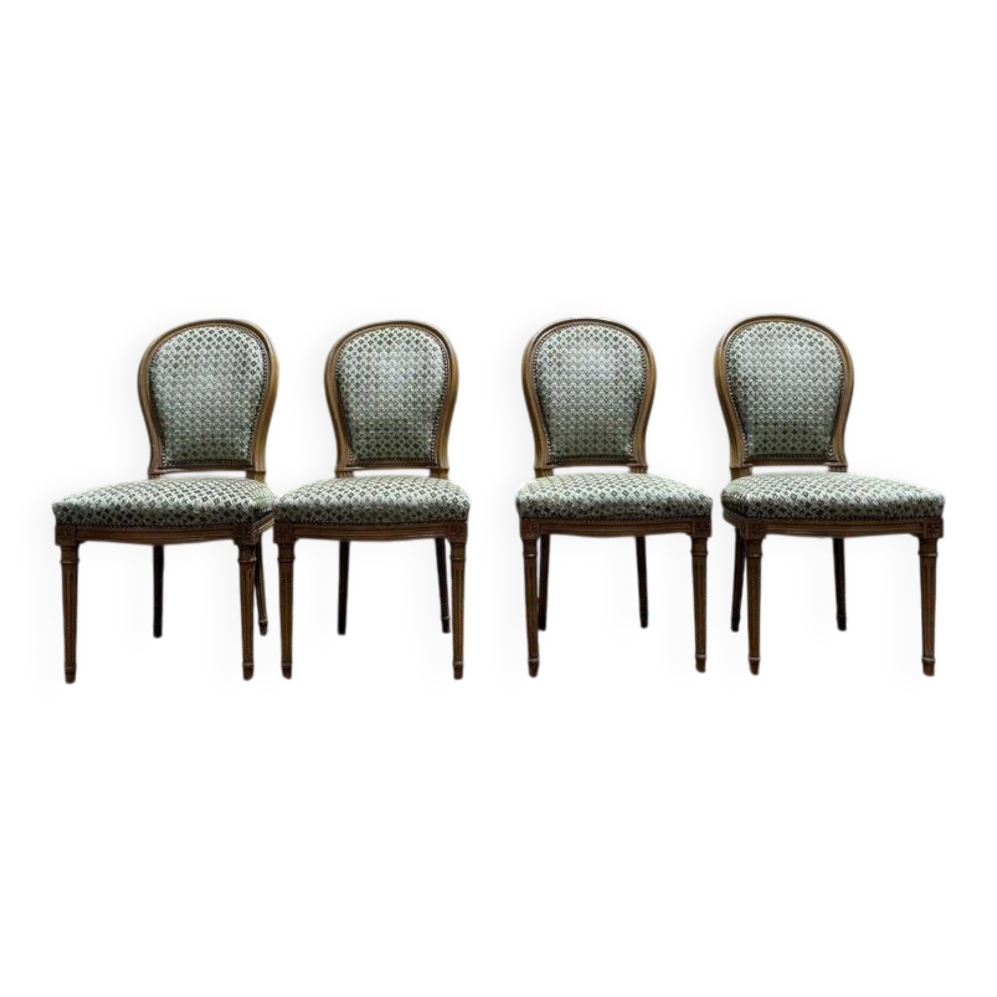 Suite de 4 chaises style Louis XVI "Fer à cheval"