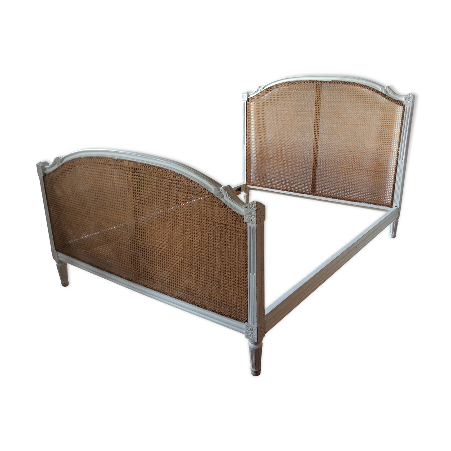 Louis XVI style antique bed double canage 2 people