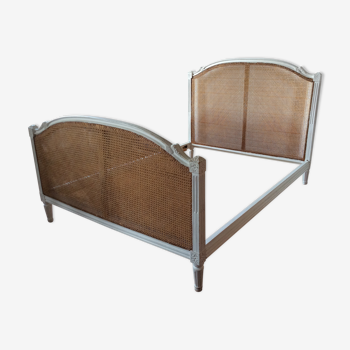 Louis XVI style antique bed double canage 2 people