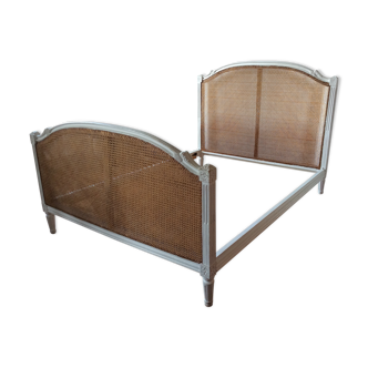 Louis XVI style antique bed double canage 2 people