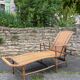 Wicker chaise longue