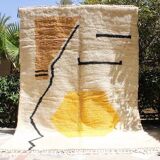 Handmade pure wool rug, size 250 x 250 cm.