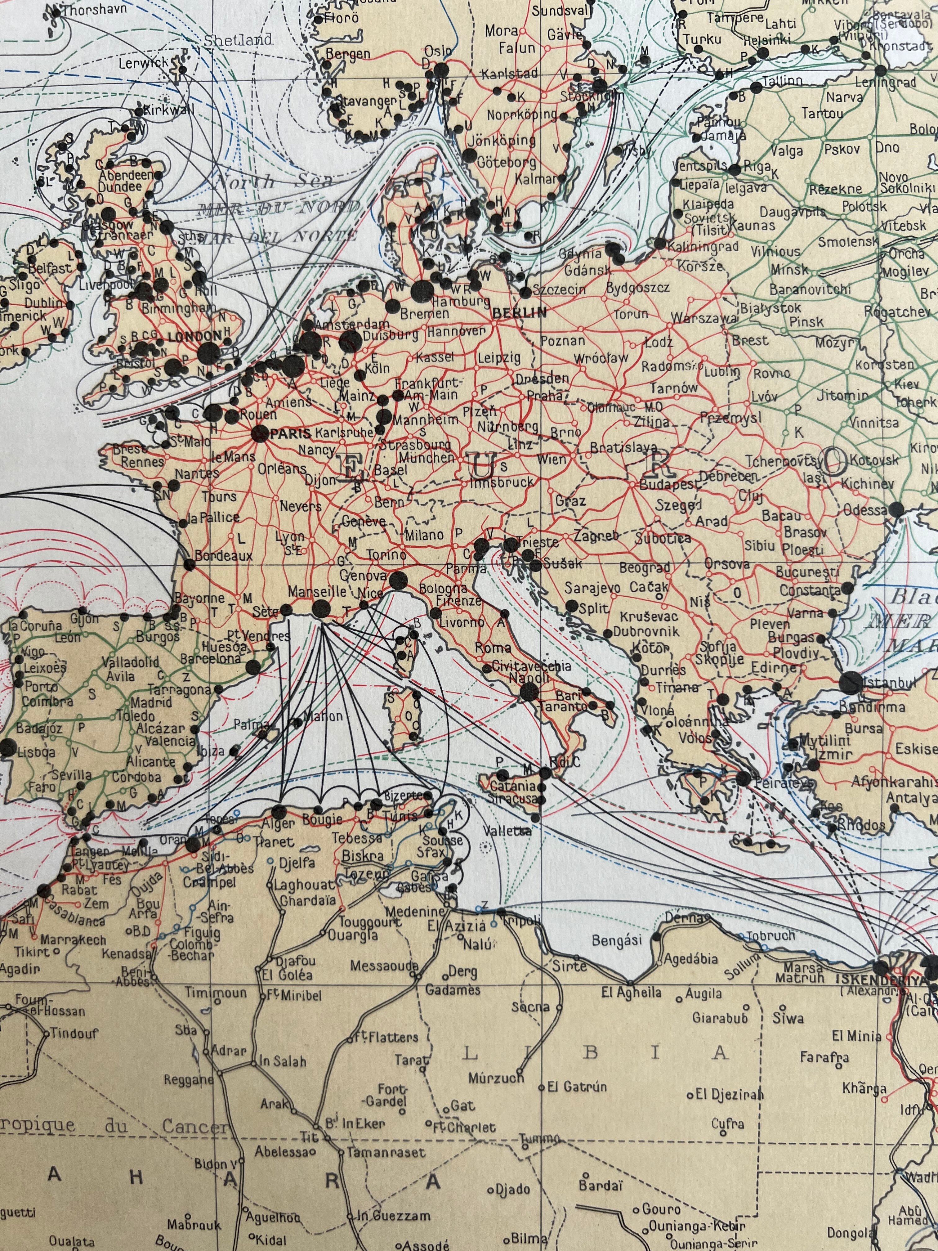 Old Map Communications — Ancient Continent | Maritime Routes &