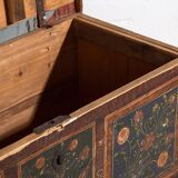 Ancienne malle de chevet à motifs floraux (c.1920) #44
