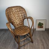 Chestnut armchair double arm