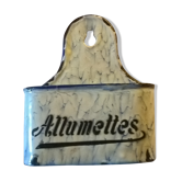 Pot émaillé pour allumettes à accrocher