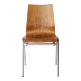 1 sur 4 chaises empilables vintage en teck et métal des années 1970, Allemagne